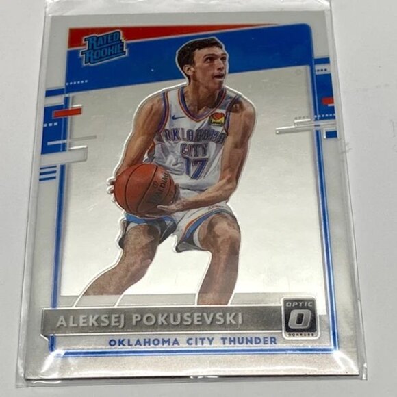 2020 Donruss Optic Aleksej Pokusevski Rookie Card #167 Silver Prizm Thunder (RC) - Picture 13 of 13